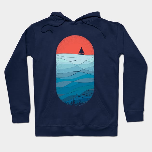 Le grand bleu (The big blue) Hoodie by yanmos